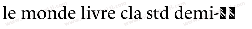 le monde livre cla std demi字体转换